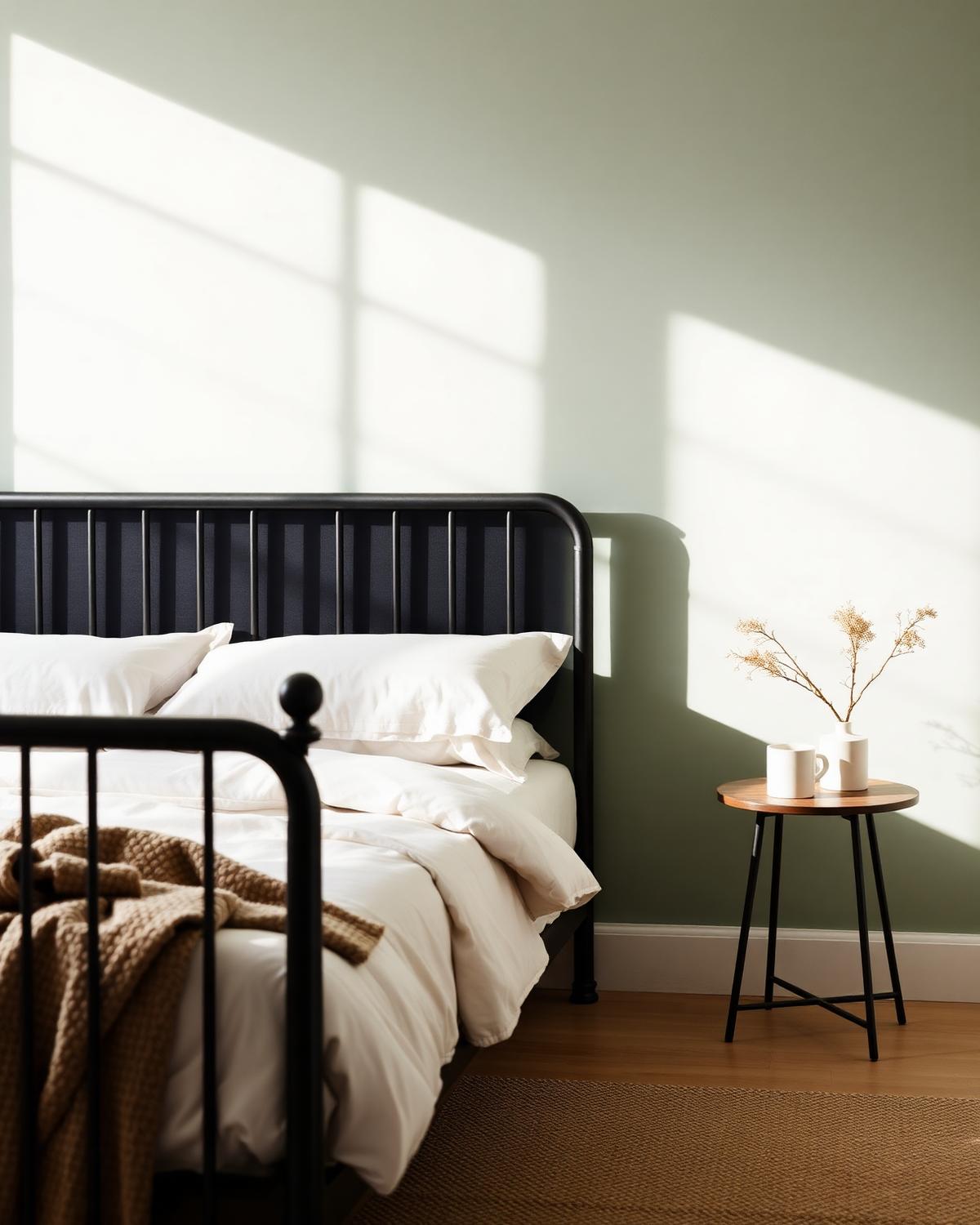 Kavoh bed styled in a bright bedroom