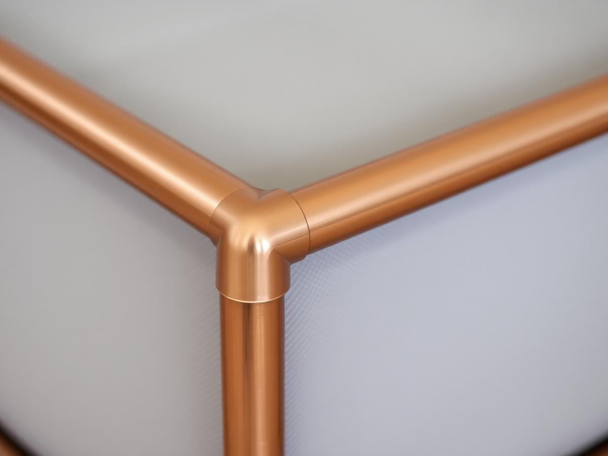 Copper frame joint detail